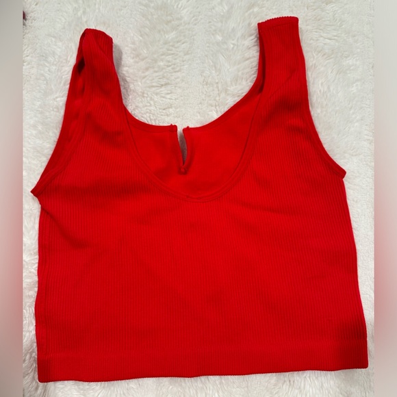 Red Cropped Tank - Picture 2 of 3